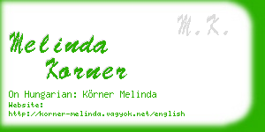 melinda korner business card